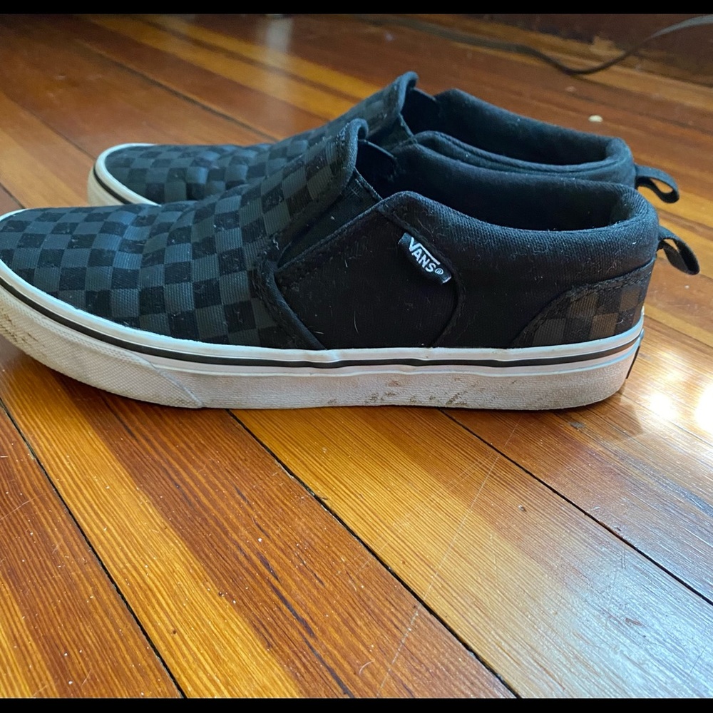 Vans  back checkerboard slip ons size 8